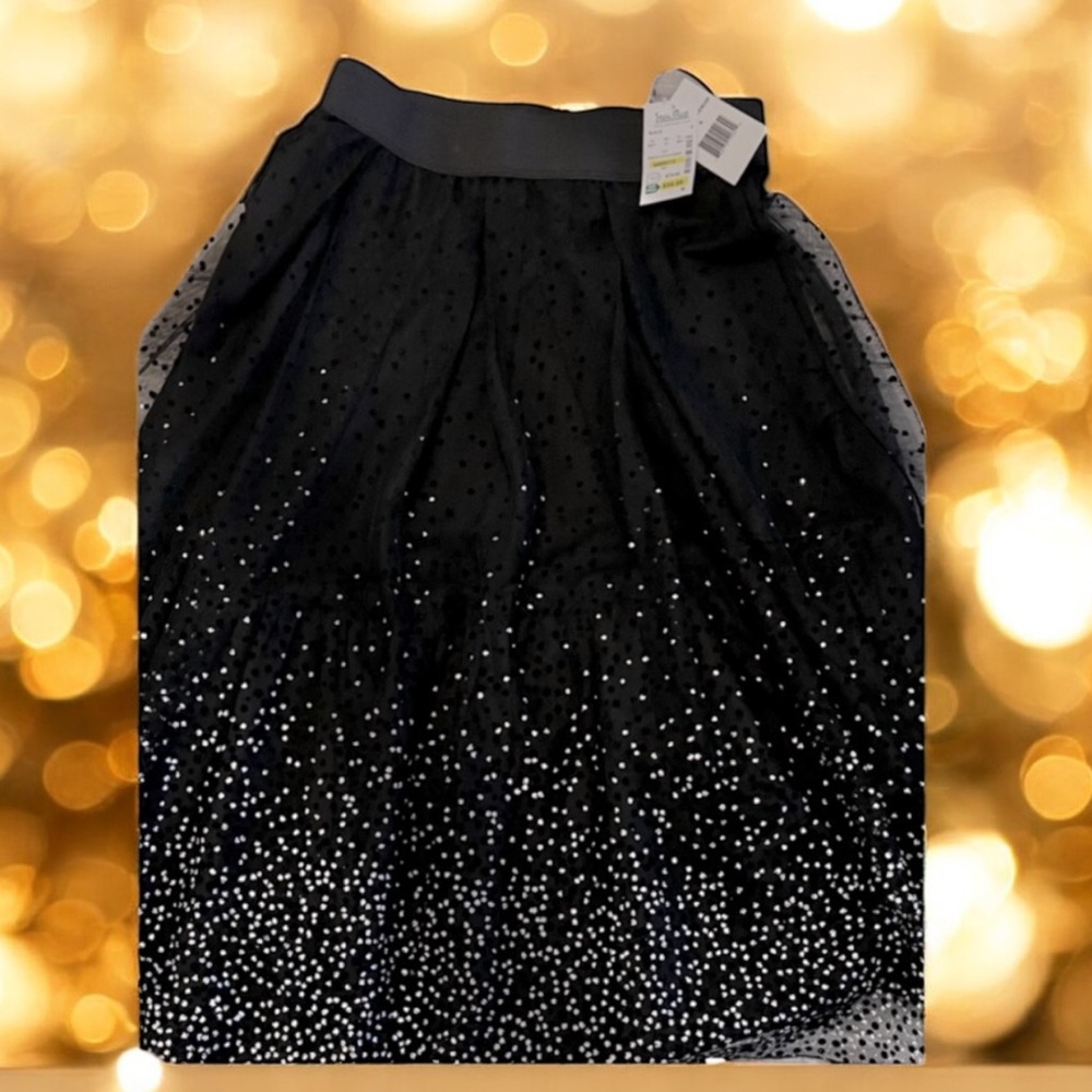 Ronni Nicole Evenings Black Tulle Sequin‎ Skirt NWT Size 6 Formal Party